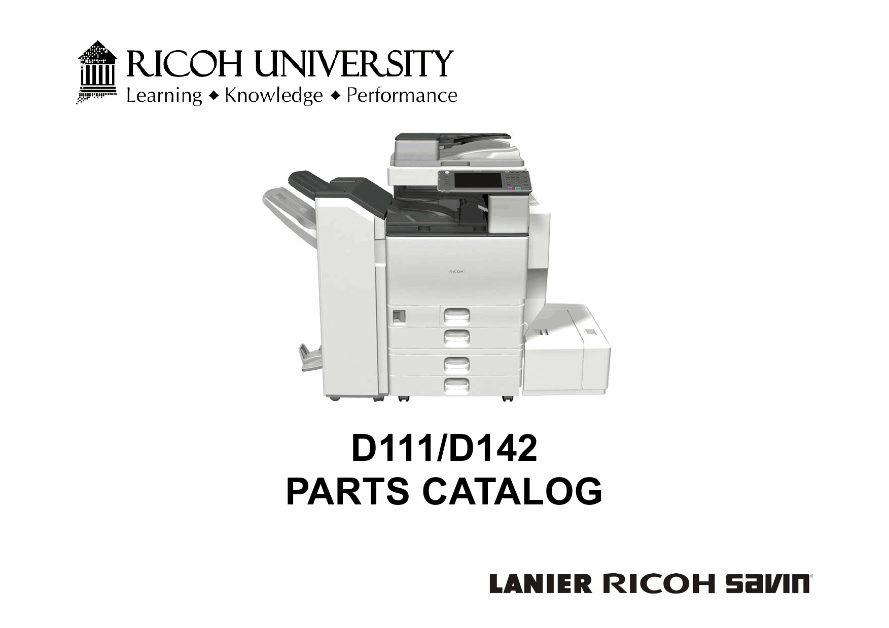 RICOH Aficio MP-C3002 C3502 D111 D142 Parts Catalog-1